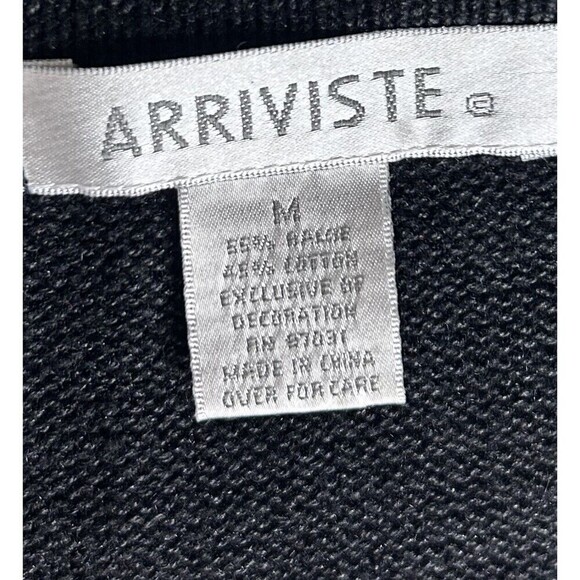 Christmas Vest Beaded Embroidered Ornaments By Arriviste Black Multi Size Medium - Picture 2 of 12